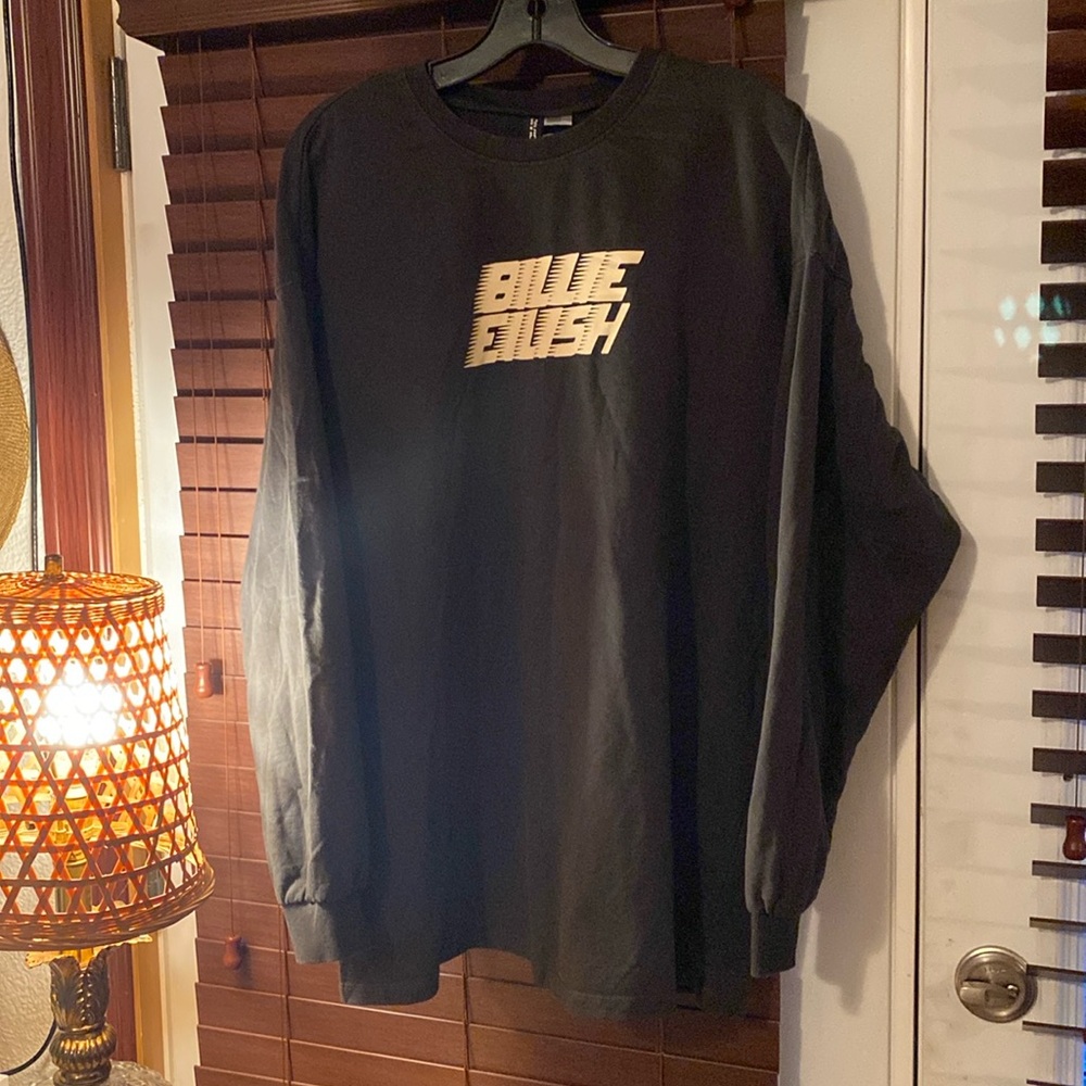 Billie Elish Long Sleeve Black Tee